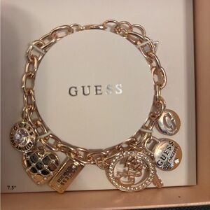 Guess Gold and Silver Charm Bracelet